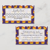 可愛いオレンジパープルハロウィーン絵文字キャンディーコーン ロイヤリティカード (正面/裏面)