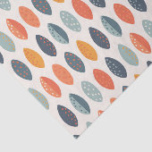 可愛いオレンジブルーオークレリーフィタリーパターン 薄葉紙 (詳細)