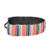 可愛いオレンジブルーストライプの アスレチックヘッドバンド (左)