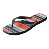 可愛いオレンジブルーストライプの ビーチサンダル (アングル)