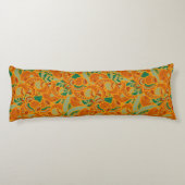 可愛いオレンジ抽象芸術シームレス花セラミックタイル ボディピロー (裏面)