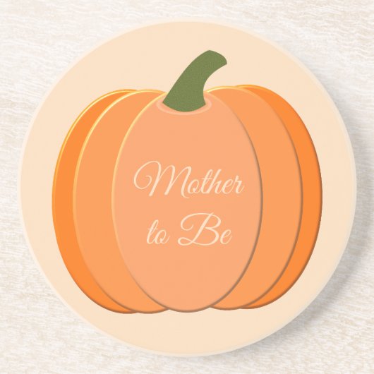 可愛いオレンジ男女兼用色のカボチャのお母さん コースター (正面)