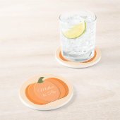 可愛いオレンジ男女兼用色のカボチャのお母さん コースター (側面)