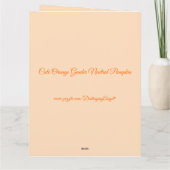 可愛いオレンジ男女兼用色のカボチャの性別が表示 カード (裏面)