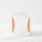 可愛いオレンジ男女兼用色のカボチャの性別が表示 フロストグラスマグカップ (中央)