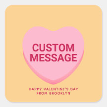 可愛いオレンジ色のカスタムピンクのメッセージ会話ハート