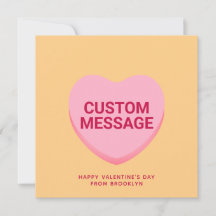 可愛いオレンジ色のカスタムピンクの会話ハート