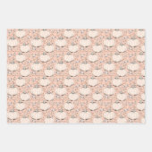 可愛いオレンジ色のカボチャのハロウィーンベビーシャワー ラッピングペーパーシート (正面3)