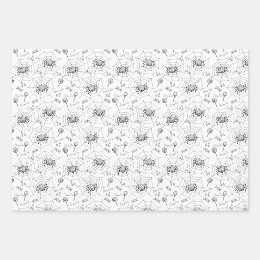 可愛いオレンジ色のカボチャのハロウィーンベビーシャワー ラッピングペーパーシート (正面2)