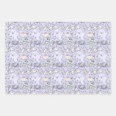 可愛いオレンジ色のカボチャのハロウィーンベビーシャワー ラッピングペーパーシート (正面)