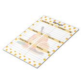 可愛いオレンジ色のシャーベットの食料品リスト ノートパッド (アングル)