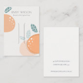 可愛いオレンジ色のフルーティはっきりした抽象芸術ヘアクリップ表示 名刺 (正面/裏面)