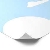 可愛いオレンジ色のプテロダクティルアニメ ポスター (角)