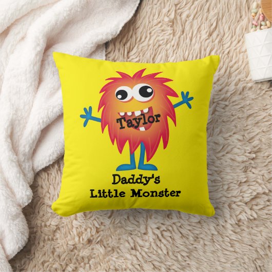 可愛いオレンジ色のマンガおもしろいーおもしろい子供へ クッション (ブランケット)