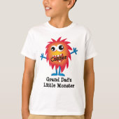 可愛いオレンジ色のマンガおもしろいーおもしろい子供へ Tシャツ (正面)