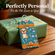 可愛いオレンジ色の子犬カスタマイズの花