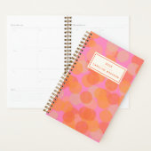 可愛いオレンジ色の幾何学的パーソナライズされた プランナー手帳 (ディスプレー)