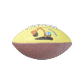 可愛いオレンジ色の掘削機の掘り下げ漫画 アメリカンフットボール (回転90)