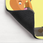 可愛いオレンジ色の掘削機の掘り下げ漫画 マウスパッド (コーナー)