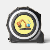 可愛いオレンジ色の掘削機の掘り下げ漫画 メジャー (正面)