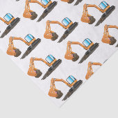 可愛いオレンジ色の掘削機の掘り下げ漫画 薄葉紙 (詳細)