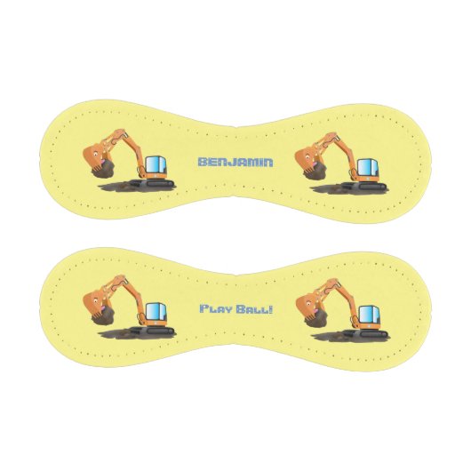 可愛いオレンジ色の掘削機の掘り下げ漫画 野球ボール (パネル)