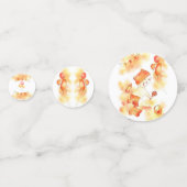 可愛いオレンジ色の水の色ベビークマのバルーントイConf コンフェッティ (正面)