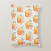 可愛いオレンジ色の水色かぼちゃ模様 アクセントクッション (正面(垂直))