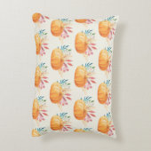 可愛いオレンジ色の水色かぼちゃ模様 アクセントクッション (裏面(縦))