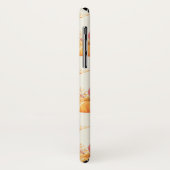 可愛いオレンジ色の水色かぼちゃ模様 Case-Mate iPhoneケース (裏面/左)