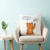 可愛いオレンジ色の猫が「ニャー」と言う。Tiger 2022 Tシャツ クッション (椅子)