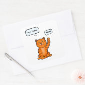 可愛いオレンジ色の猫が「ニャー」と言う。Tiger 2022 TシャツTh スクエアシール (封筒)