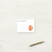 可愛いオレンジ色の猫のリマインダー ポストイット (デスク上)