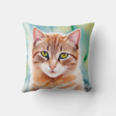 可愛いオレンジ色の猫 クッション (裏面)