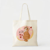 可愛いオレンジ色の猫 トートバッグ (正面)
