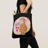 可愛いオレンジ色の猫 トートバッグ (クローズアップ)