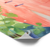 可愛いオレンジ色の猫 ポスター (角)