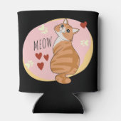 可愛いオレンジ色の猫 缶クーラー (裏面)