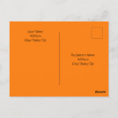 可愛いオレンジ色の花ムームフレームfor Pet Photo ポストカード (裏面)