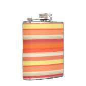 可愛いオレンジ色の赤ストライプ色 フラスク (右)