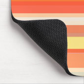 可愛いオレンジ色の赤ストライプ色 マウスパッド (コーナー)