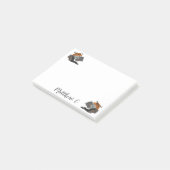 可愛いオレンジ色の黒いモンスタートラックパーソナライズされた名 ポストイット (アングル)