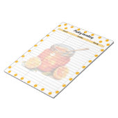 可愛いオレンジ色シャーベットパントリーインベントリリスト ノートパッド (アングル)