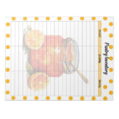 可愛いオレンジ色シャーベットパントリーインベントリリスト ノートパッド (正面)