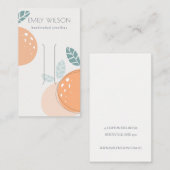 可愛いオレンジ色抽象芸術フルーティはっきりしたヘアクリップディスプレイ 名刺 (正面/裏面)