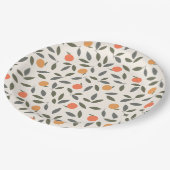 可愛いオレンジ葉と ペーパープレート (アングル)