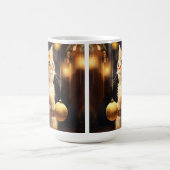 可愛いオレンジ虎猫キッテン&クリスマスツリー コーヒーマグカップ (中央)