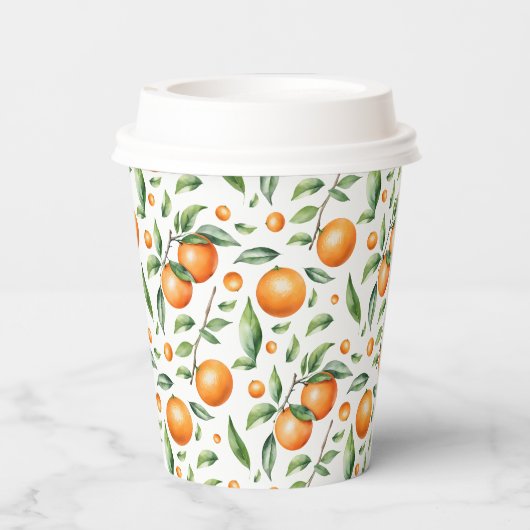 可愛いオレンジ 紙コップ (裏面)