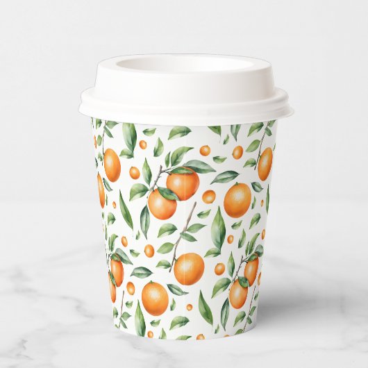可愛いオレンジ 紙コップ (右)