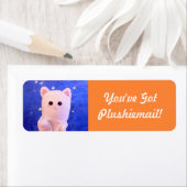 可愛いオレンパーソナライズされたジスタイリッシュフォトメール ラベル (インサイチュ)